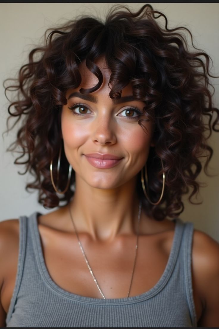 Coupe cheveux bouclés tendance