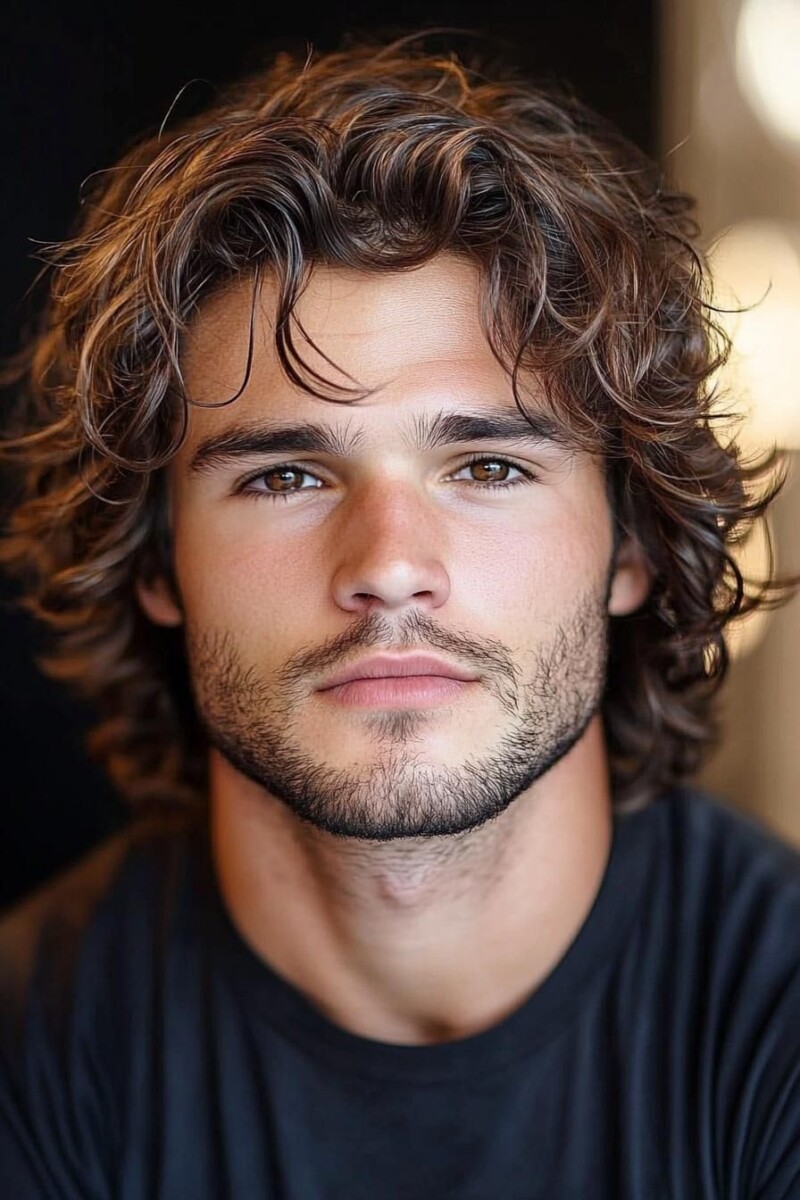 Curly hair men