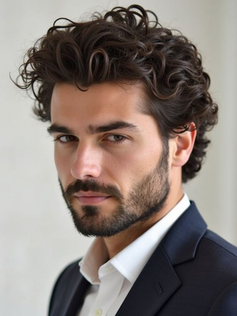 Curly hair men