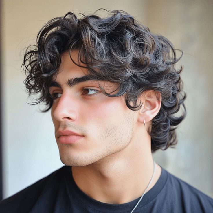 coupe homme cheveux bouclés
