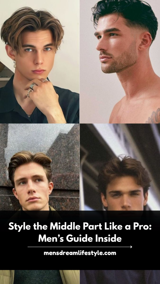 Middle part homme moderne