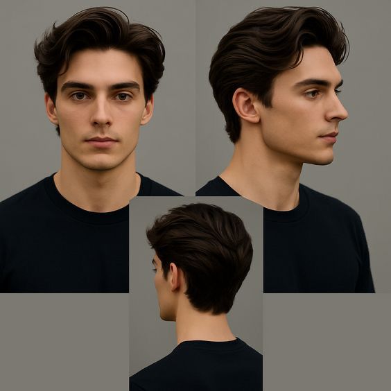 Middle part homme moderne