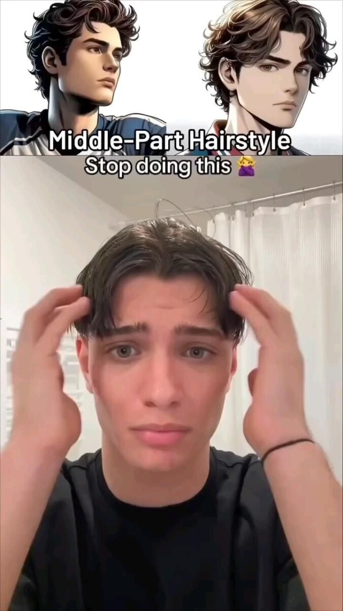 middle part homme