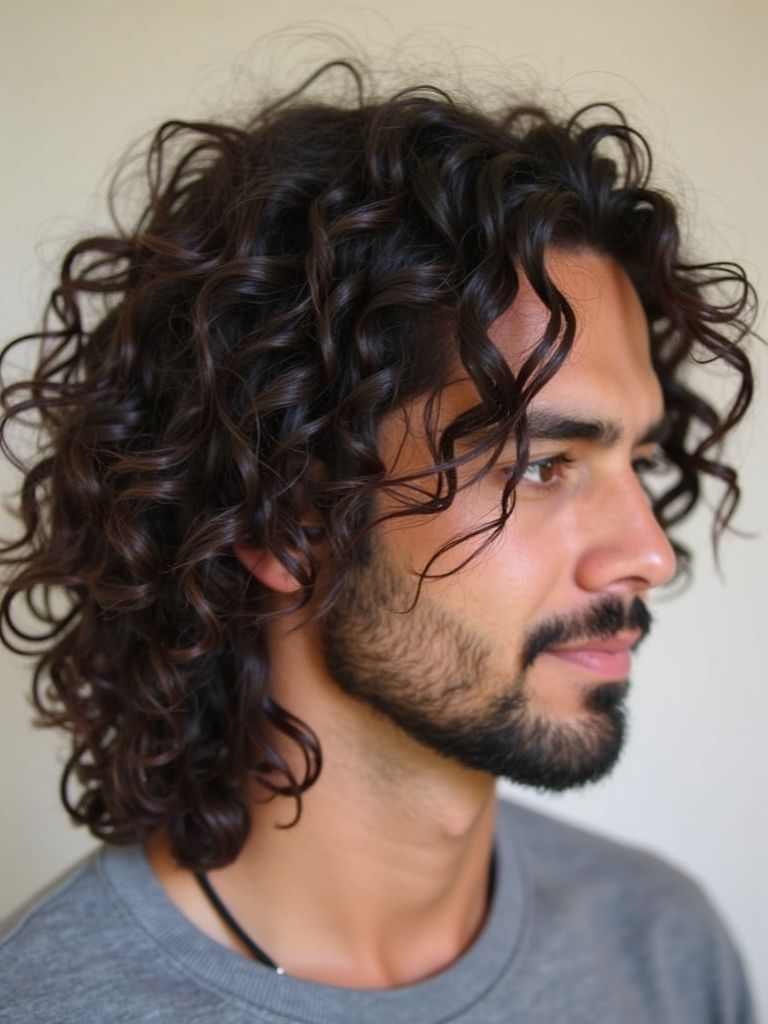 coupe homme cheveux bouclés