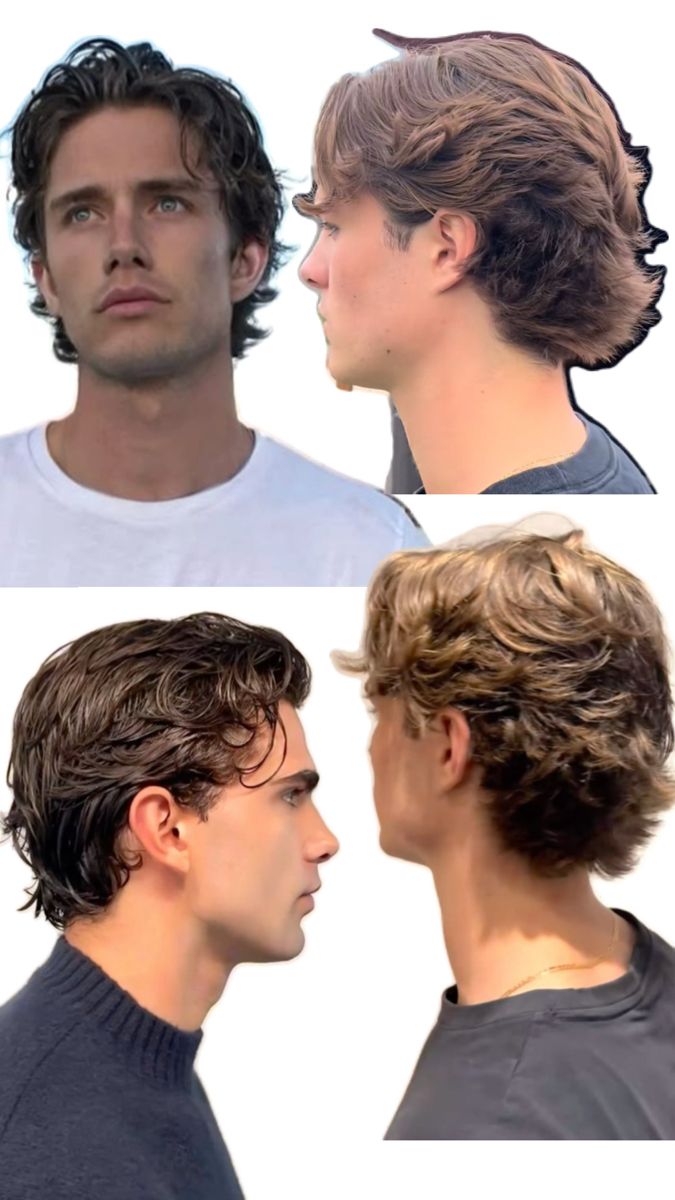 Middle part homme moderne