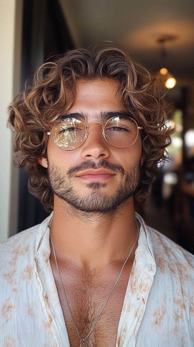 coupe homme cheveux bouclés