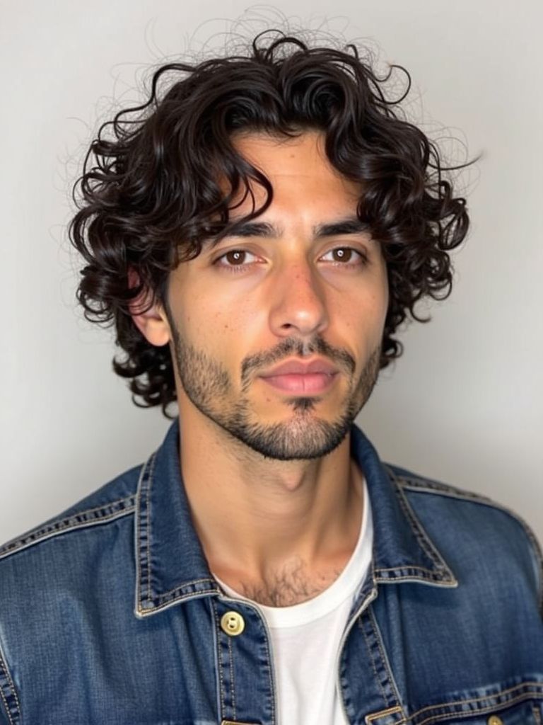 coupe homme cheveux bouclés