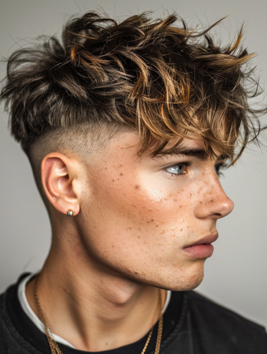 Undercut homme dégradé laser