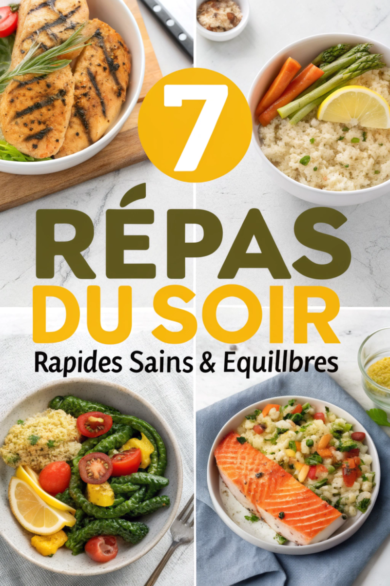 dîner équilibré et sain