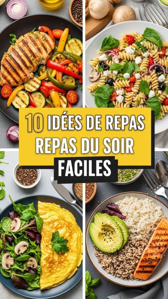 dîner équilibré et sain