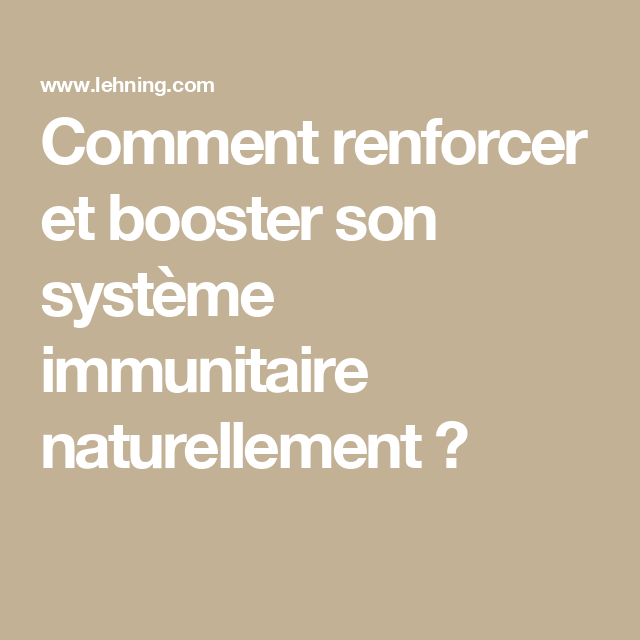 produit pour booster immunité