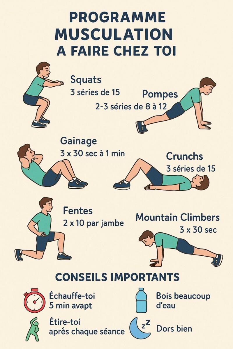 entraînement maison sans équipement