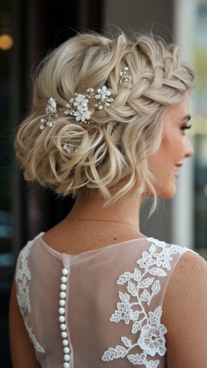 coiffures mariage cheveux courts