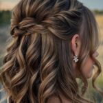 Élégante coiffure mariage court