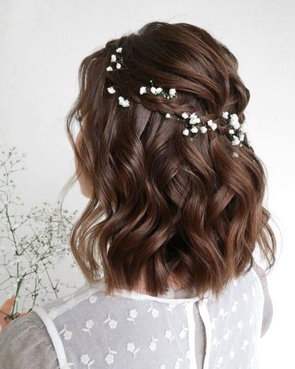 Style mariage cheveux courts