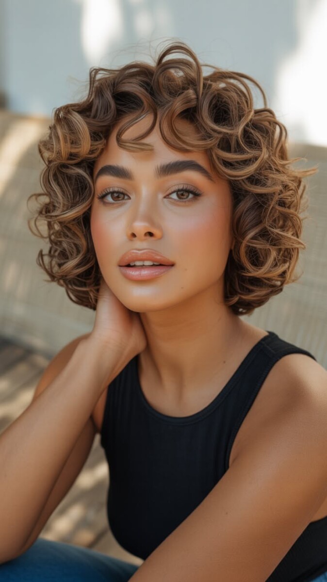 style naturel cheveux bouclés