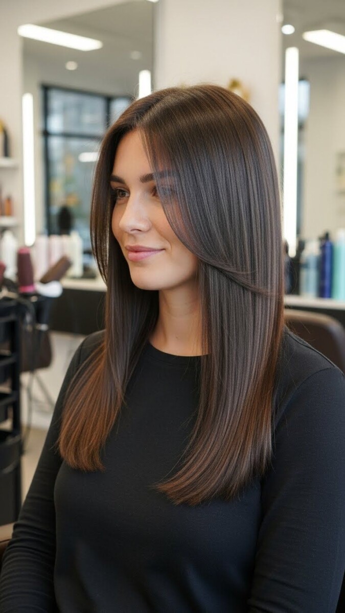 Look raffiné cheveux mi long