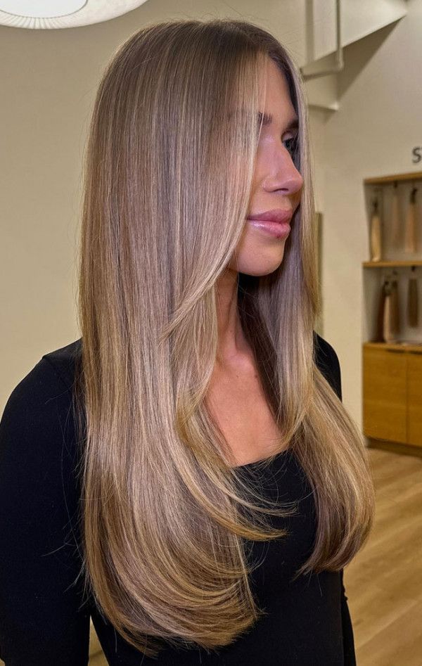 Chevelure lisse et sophistiquée