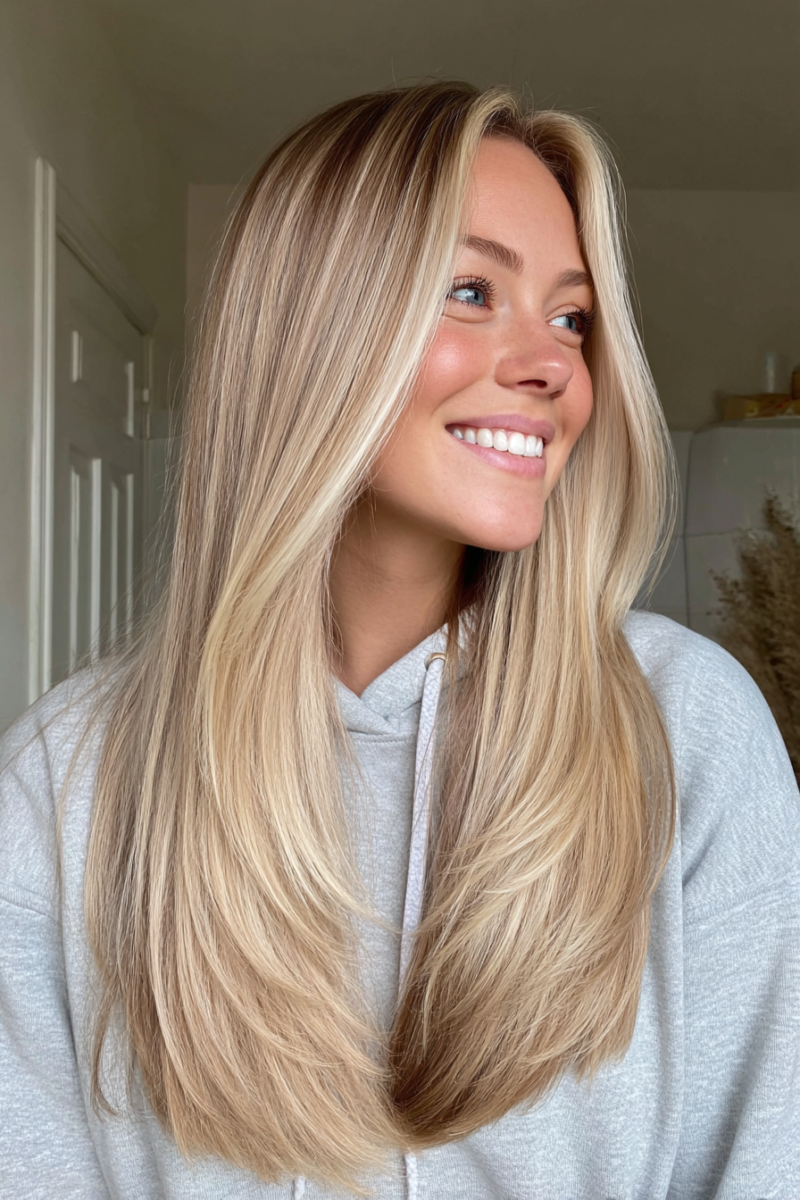 Style intemporel cheveux longs