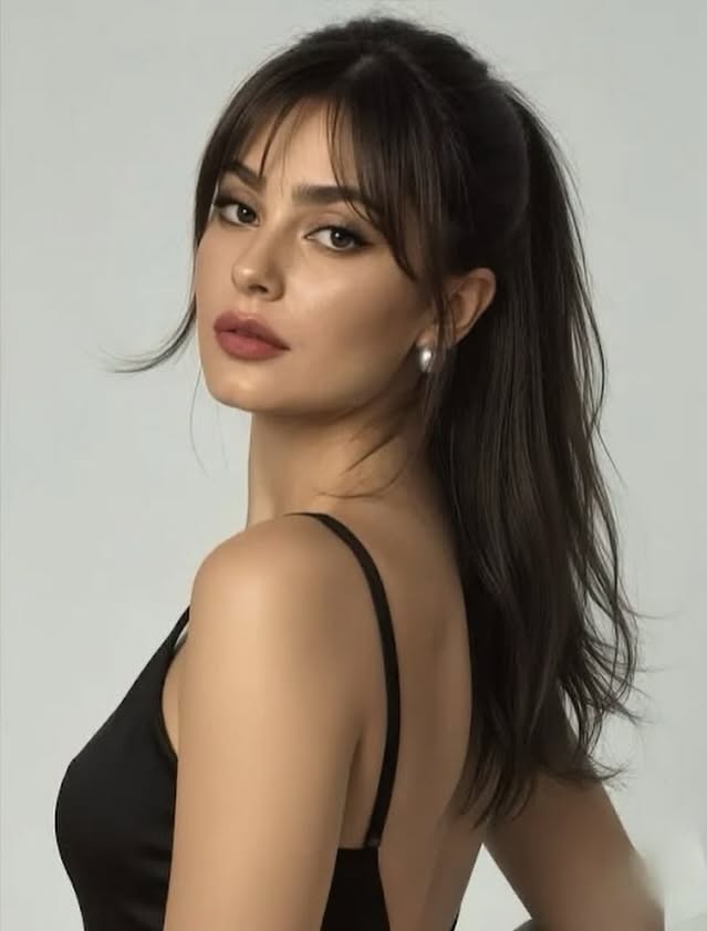 Coiffure tendance frange rideau