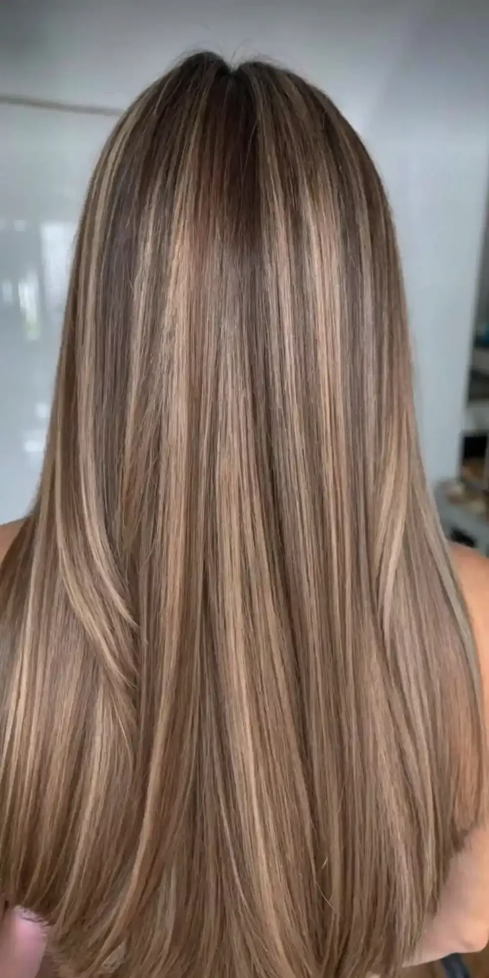 Balayage cheveux châtain naturel