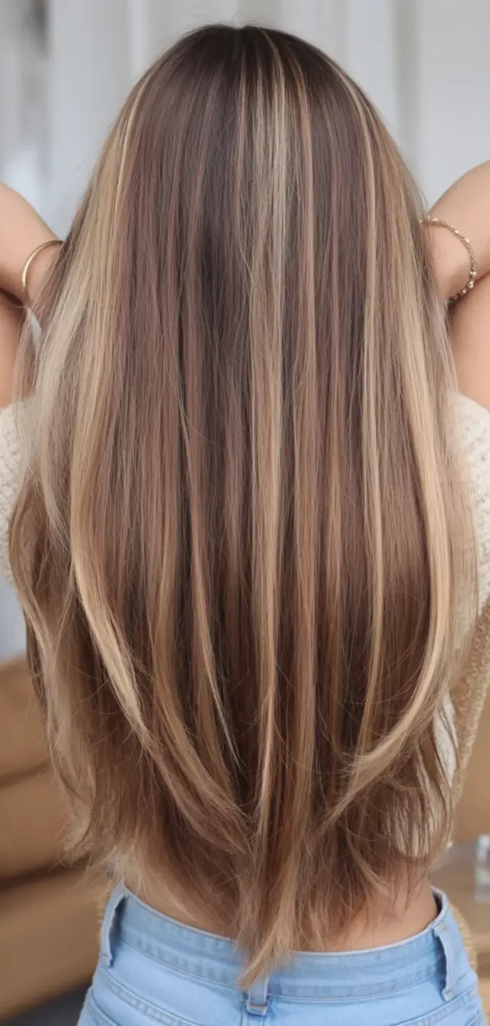 Balayage cheveux châtain naturel