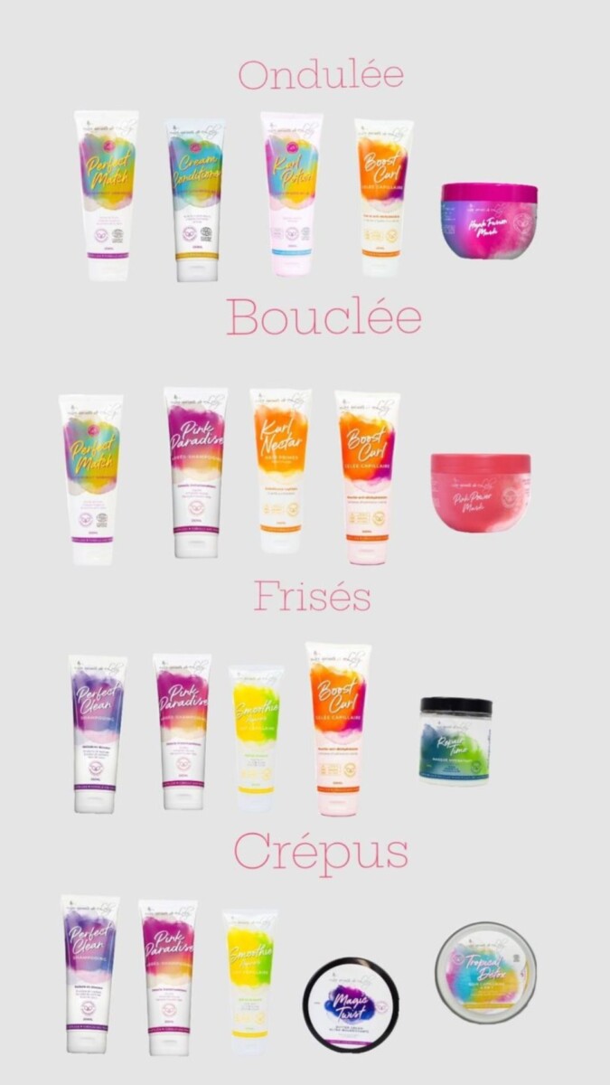 Produits coiffants pour boucles
