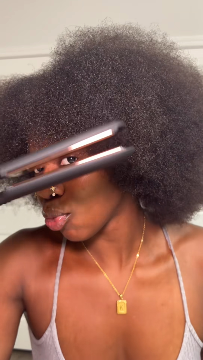 Look naturel avec brosse lissante