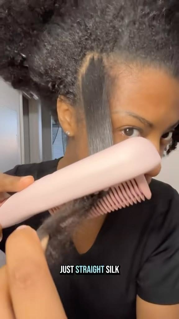 Look naturel avec brosse lissante
