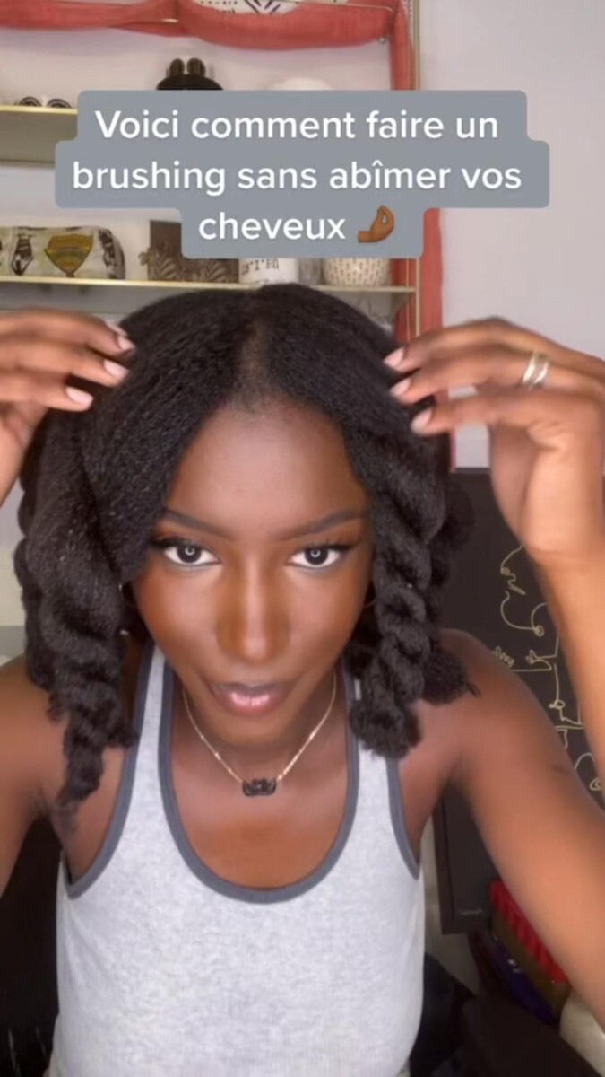 Look naturel avec brosse lissante
