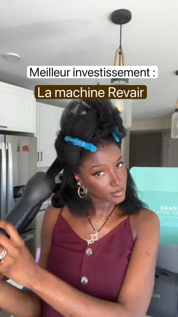 Cheveux crépus lissés naturellement