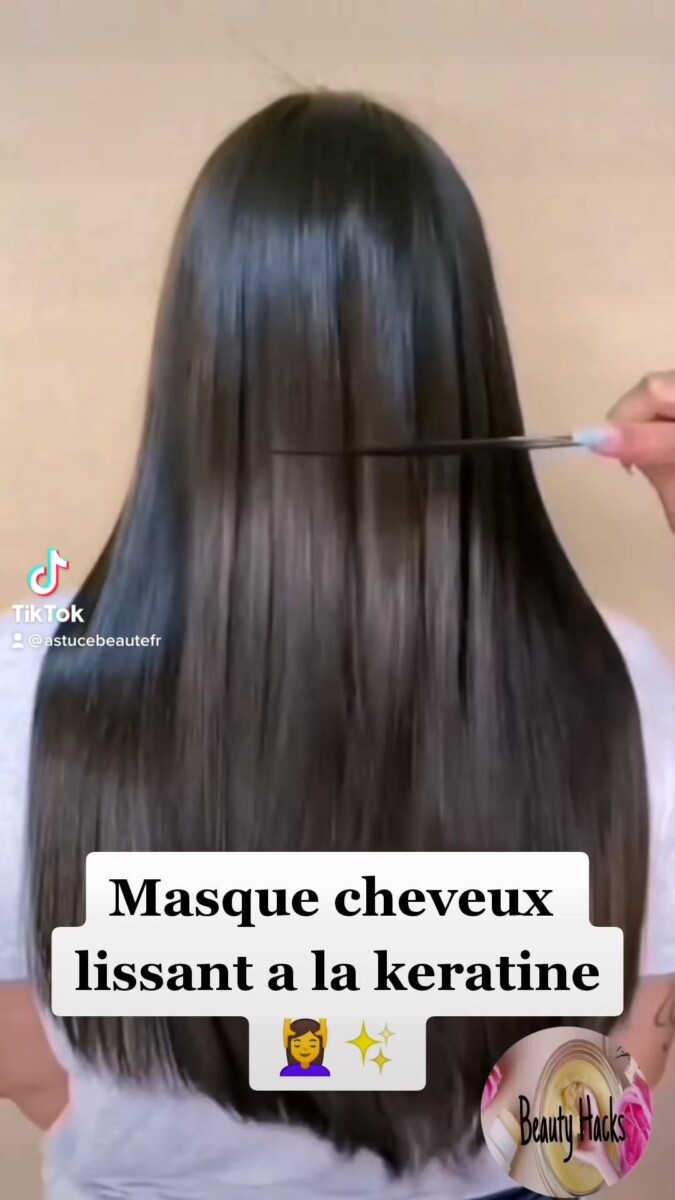 Astuces masque cheveux lisses