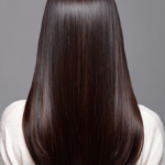 Smooth layered hair look