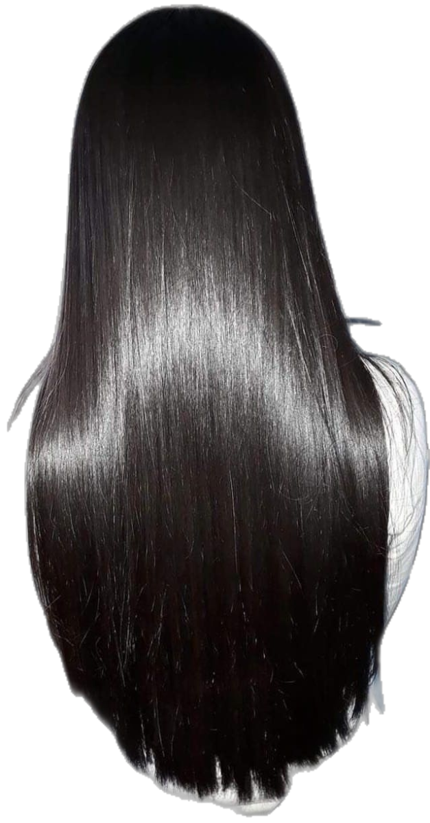 Mid-length sleek hair