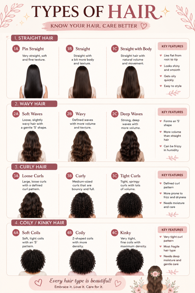 Smooth layered hair look