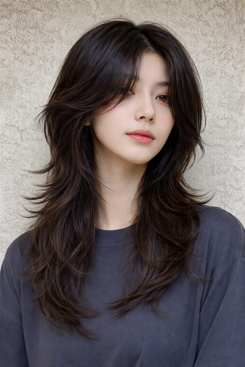 Style moderne wolf cut
