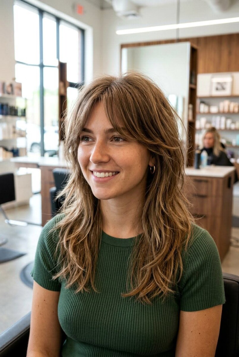 Style moderne wolf cut