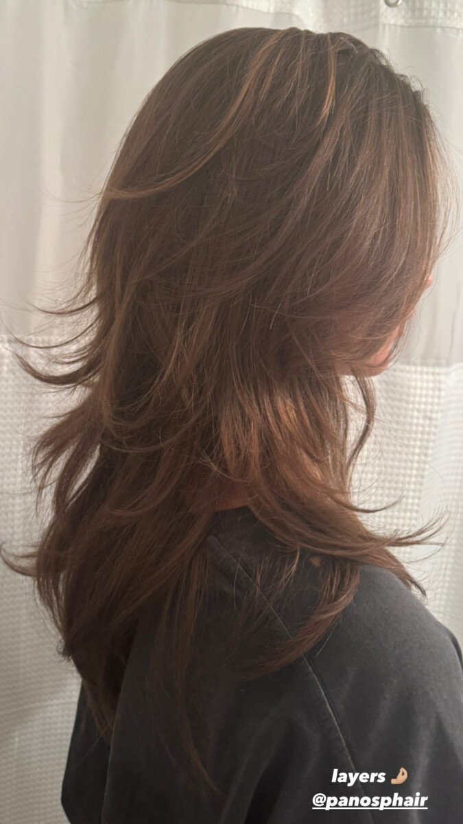 Coiffure wolf cut lisse