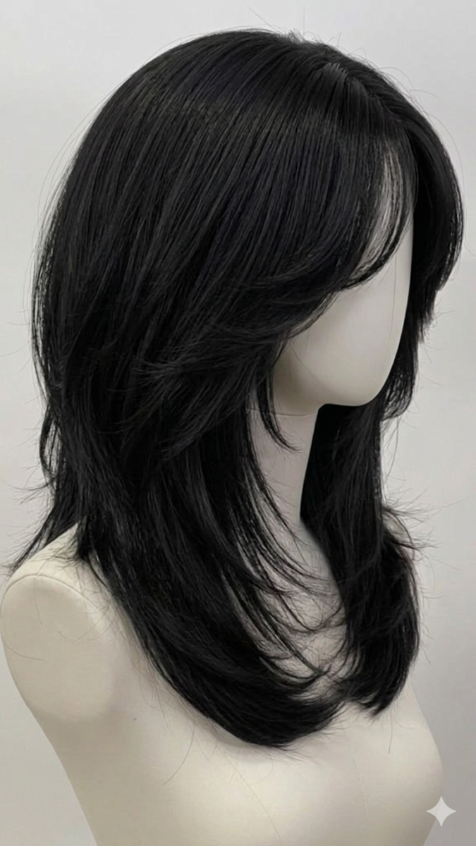 Look audacieux cheveux lisses