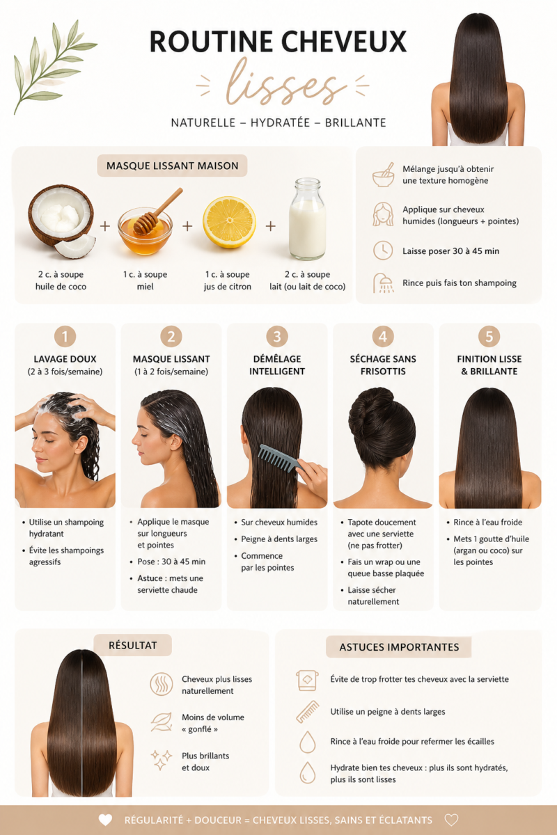 Conseils cheveux lisses efficaces