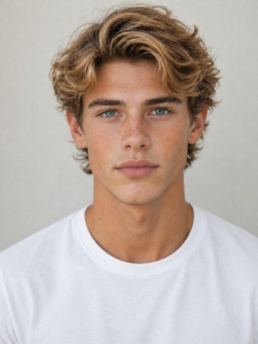 Cheveux mi-long garçon moderne