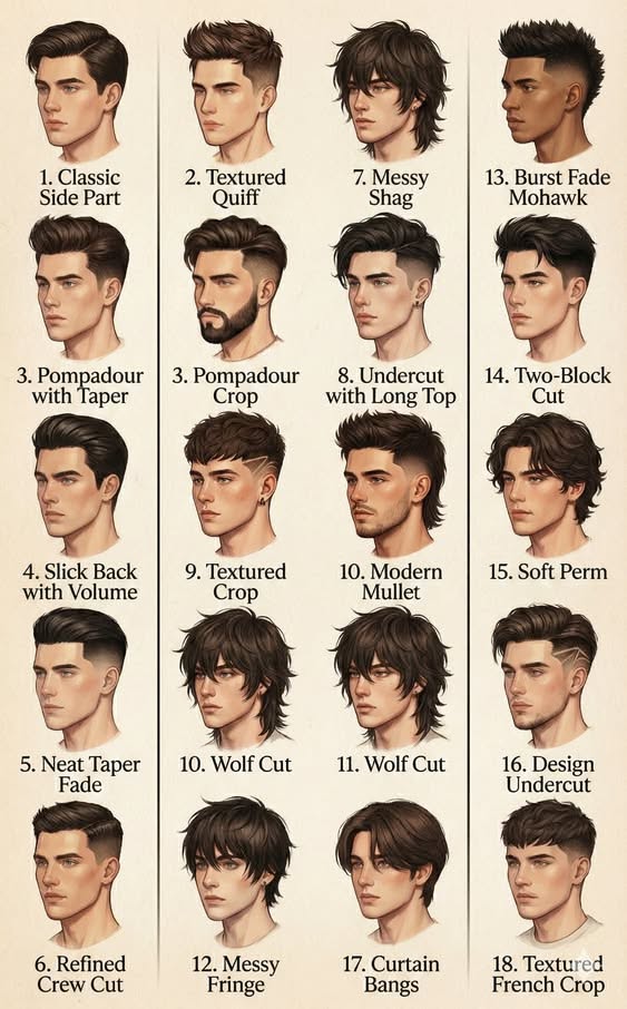 Garçon coupe cheveux mi-long