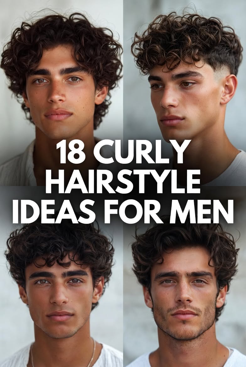 Homme coupe frisé tendance
