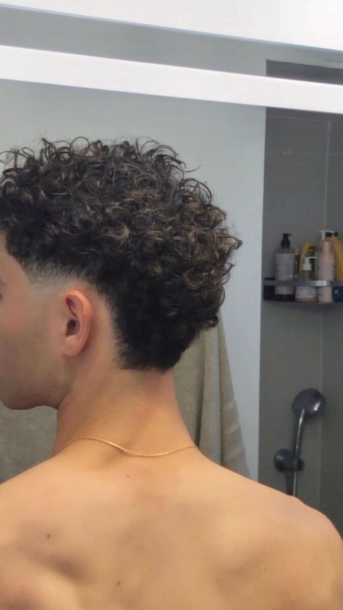 Style dégradé pour boucles masculines