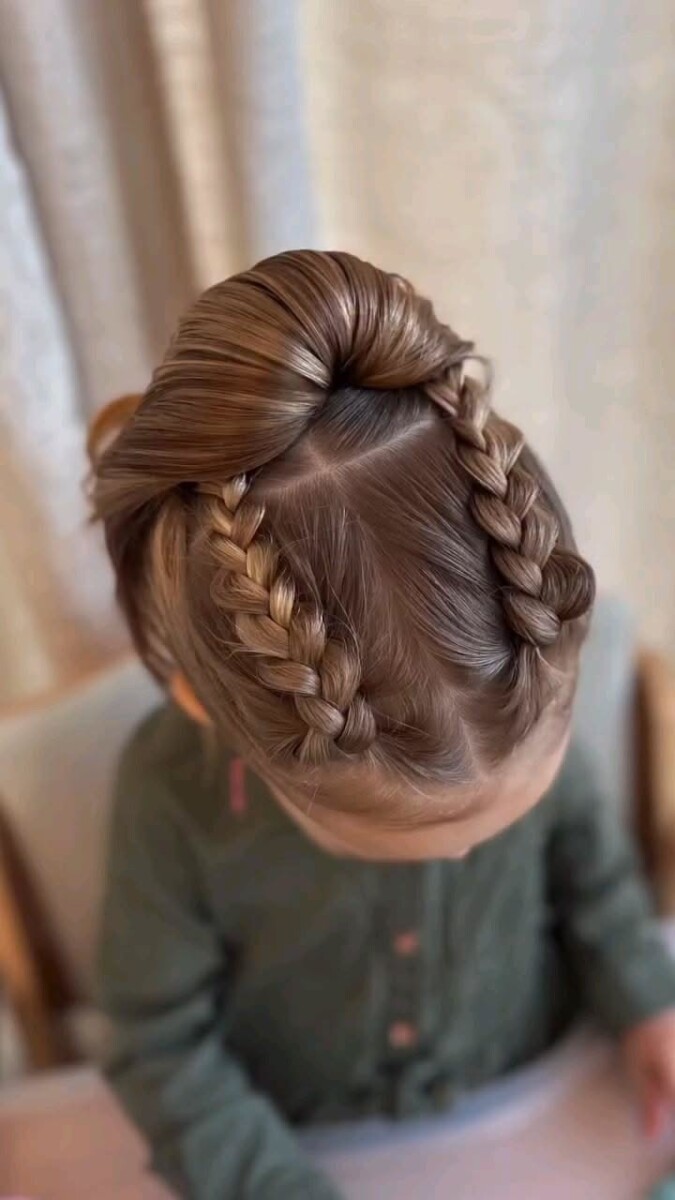 tresse enfant mariage longue tenue