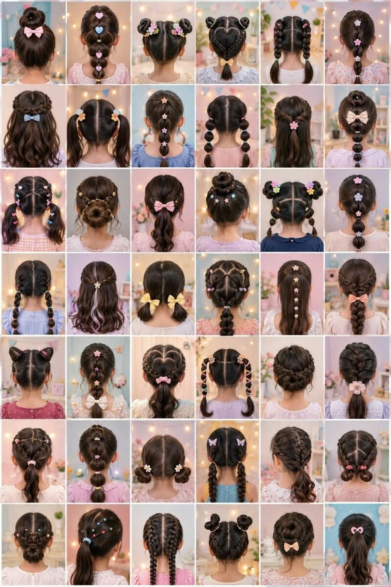 coiffure facile mariage fillette