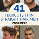 Coupe homme cheveux lisses