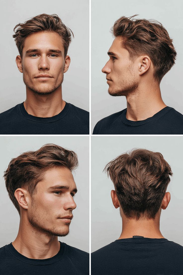 Style cheveux raides homme