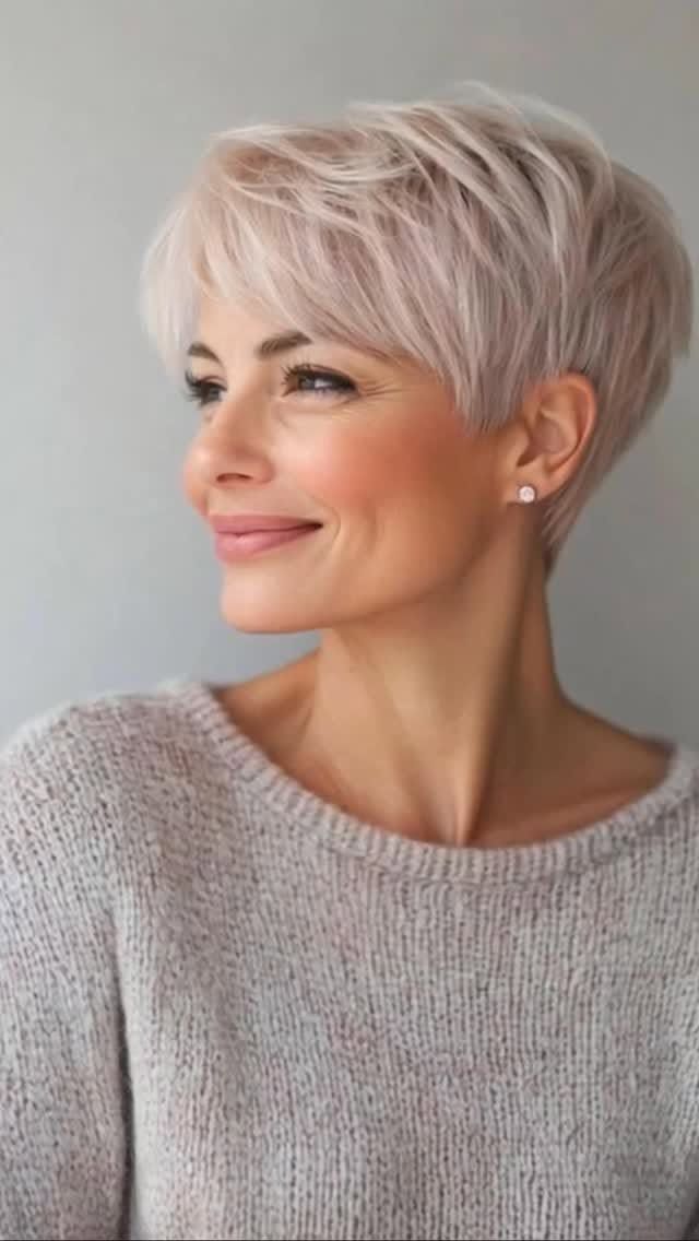 Coupe moderne cheveux raides