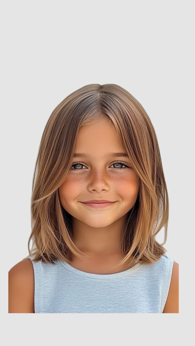 coupe carré simple fille